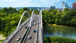 Fourth Street Bridge rendering. Fourth Street Bridge rendering.