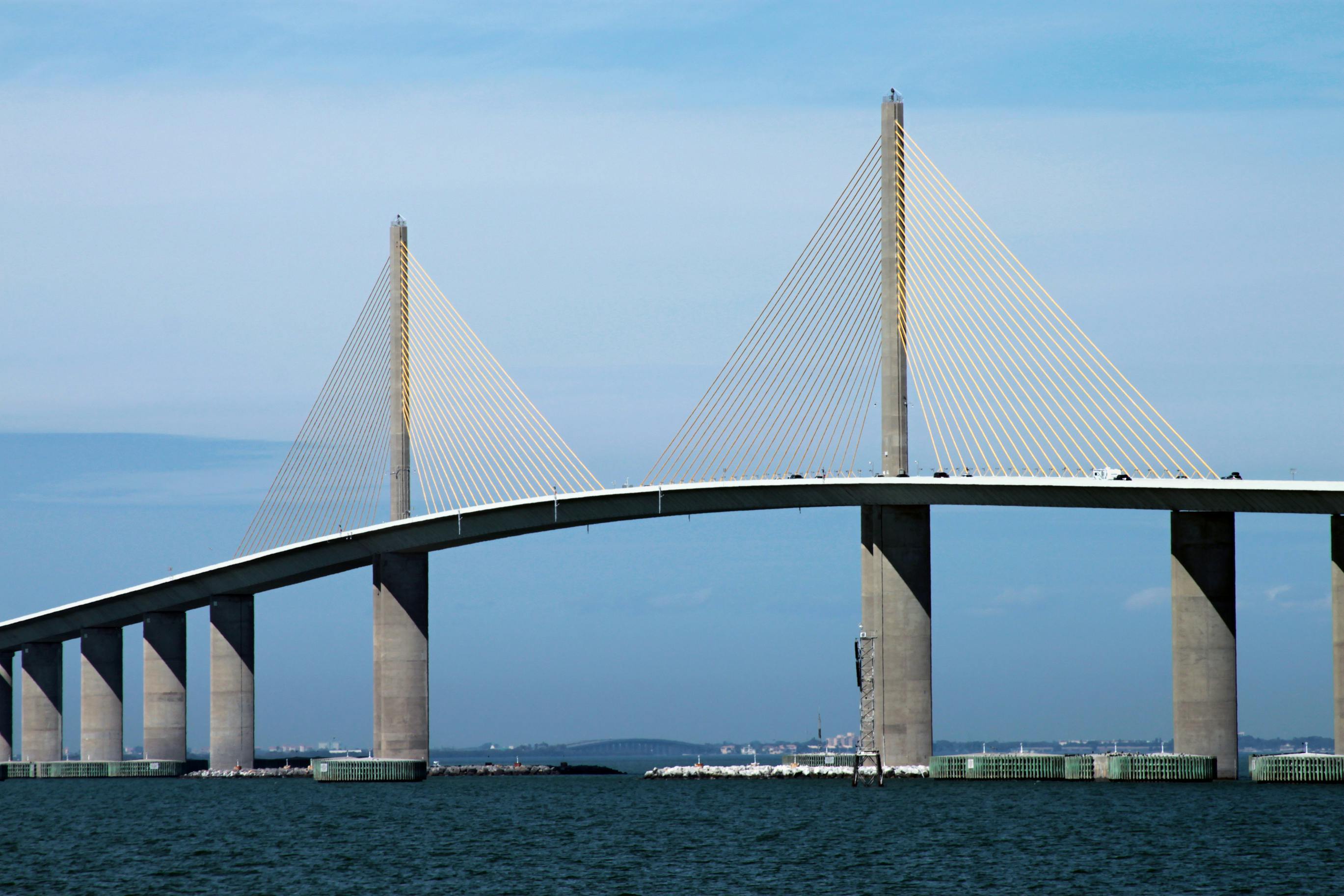 The Sunshine Skyway Bridge in Florida's Lower Tampa Bay.