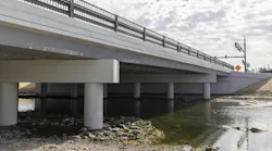 The Alameda Avenue Bridge over the South Platte River in Denver, Colorado.