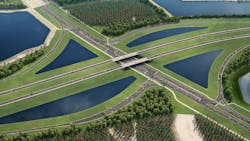 Aerial view of the Florida First Coast Expressway. Aerial view of the Florida First Coast Expressway.