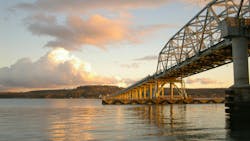 Hood Canal Bridge in Washington. Hood Canal Bridge in Washington.