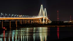 Arthur Ravenel Jr. Bridge in Charleston, S.C. spanning the Cooper River. Arthur Ravenel Jr. Bridge in Charleston, S.C. spanning the Cooper River.