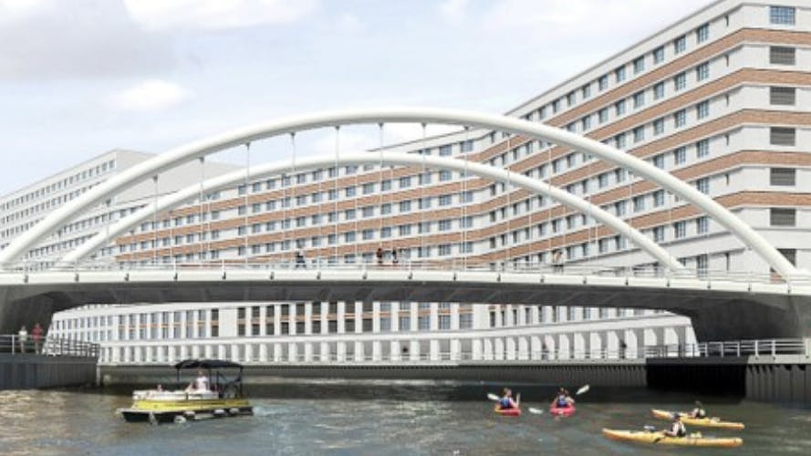 Chicago Avenue Bridge rendering.