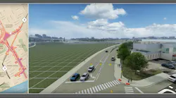 A screenshot of the Michigan Department of Transportation's concept video for the I-375 Reconnecting Communities Project.