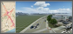 A screenshot of the Michigan Department of Transportation's concept video for the I-375 Reconnecting Communities Project. A screenshot of the Michigan Department of Transportation's concept video for the I-375 Reconnecting Communities Project.