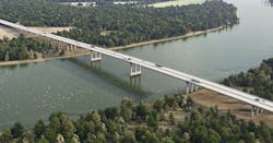 A rendering of the planned Interstate 49 bridge over the Arkansas River near Barling. A rendering of the planned Interstate 49 bridge over the Arkansas River near Barling.
