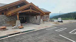 Construction on the Interstate 70 rest stop in Colorado's Vail Pass.