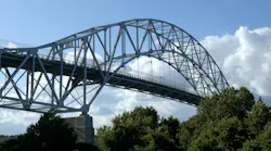 The Bourne Bridge connects Cape Cod with the rest of Massachusetts.