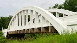 The historic Brush Creek Bridge, also known as the Rainbow Bridge, in Baxter Springs, Kansas.