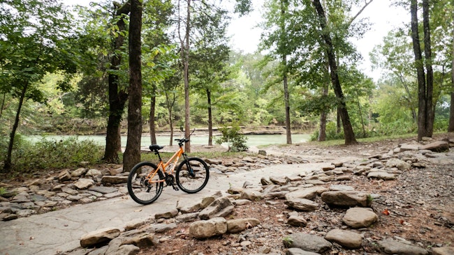 A bike trail in the Ozark-St. Francis National Forests in Arkansas.