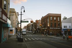 A busy commercial corridor in Brooklyn, NY A busy commercial corridor in Brooklyn, NY