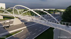 A rendering of the incoming Rail Trail Bridge that will serve pedestrians and cyclists.