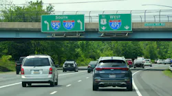 An interchange between I-495 and I-95 in Fairfax County, Virginia.