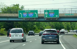 An interchange between I-495 and I-95 in Fairfax County, Virginia. An interchange between I-495 and I-95 in Fairfax County, Virginia.