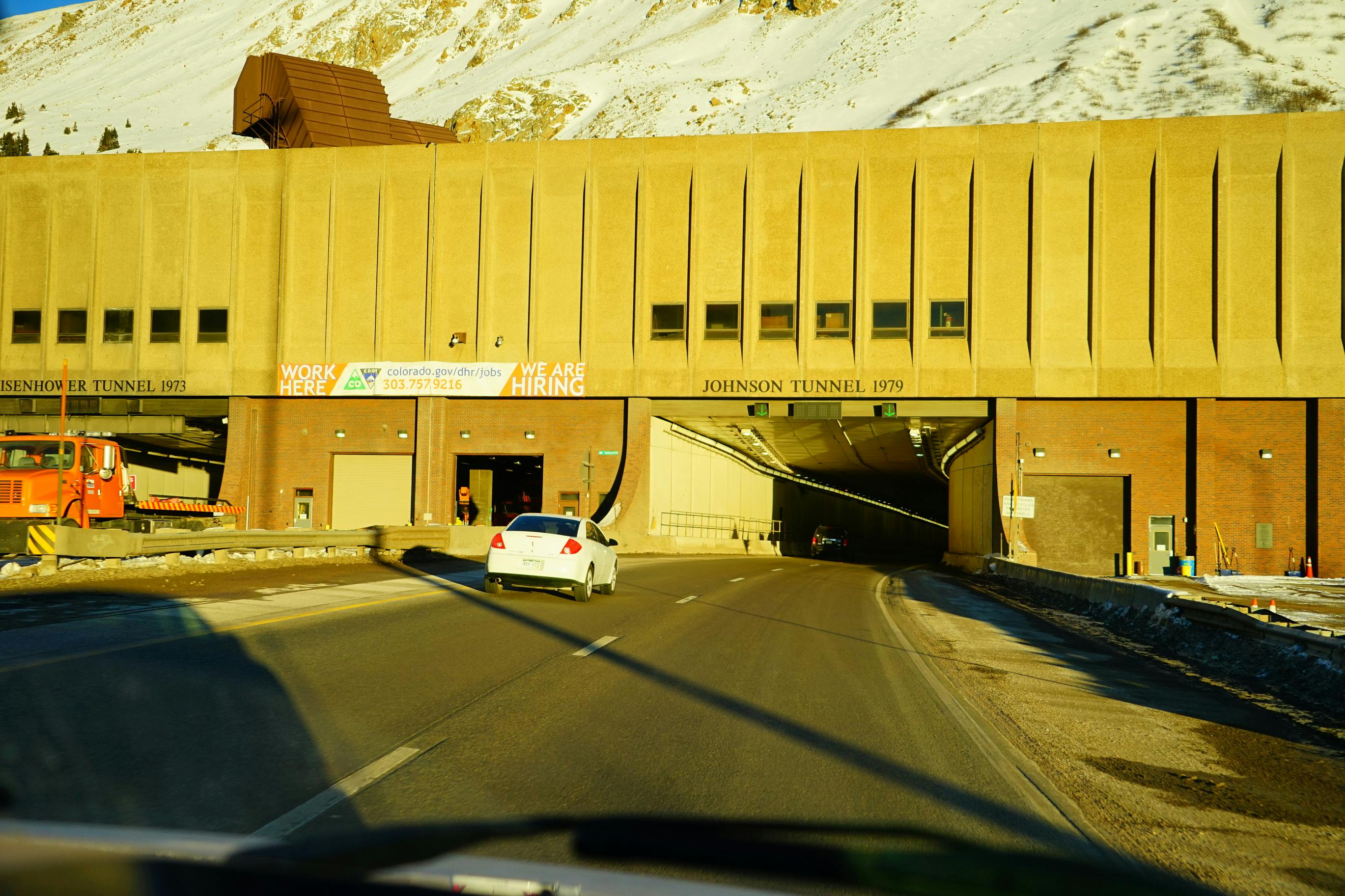 The Eisenhower-Johnson Memorial Tunnels along Interstate 70 in Colorado.