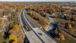 A aerial view of the newly rebuilt north segment of I-475 from Carpenter Road to the Flint River in Flint, Mich. A aerial view of the newly rebuilt north segment of I-475 from Carpenter Road to the Flint River in Flint, Mich.