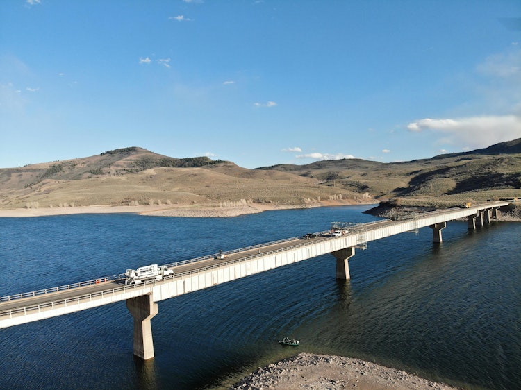 The Blue Mesa Middle Bridge in Gunnison County, Colorado.