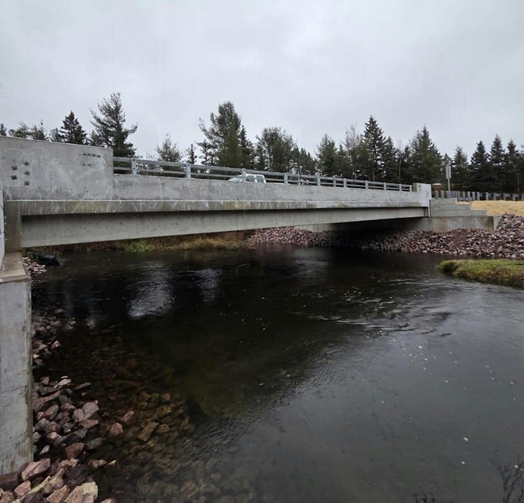 The Country Road JAD bridge over the Carp River in Marquette County, Michigan.