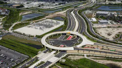 An aerial view of the Kirkman Road - Epic Boulevard Intersection in Orlando, Florida.