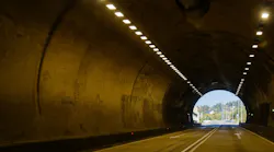 The inside of a tunnel