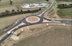 An aerial photo of the new roundabout installed on Louisiana Highway 70 and Louisiana 3125. An aerial photo of the new roundabout installed on Louisiana Highway 70 and Louisiana 3125.