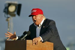 President Donald J. Trump speaking at a rally. President Donald J. Trump speaking at a rally.