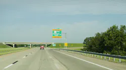 Muskogee Turnpike exit from I-40 in eastern Oklahoma