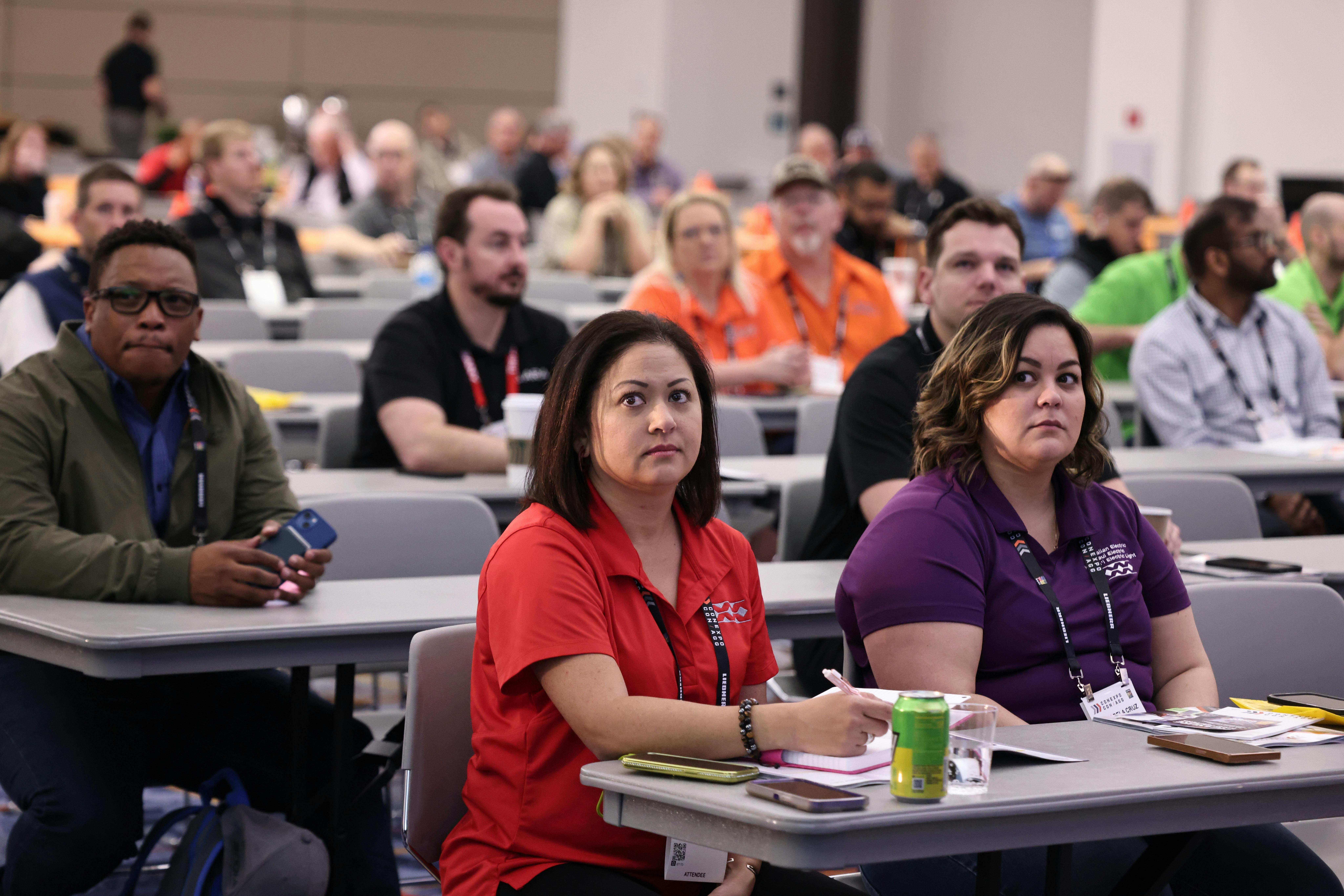 Attendees sitting in on an education session at CONEXPO/CON-AGG 2023.
