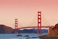 Golden Gate Bridge at Sunset. Golden Gate Bridge at Sunset.