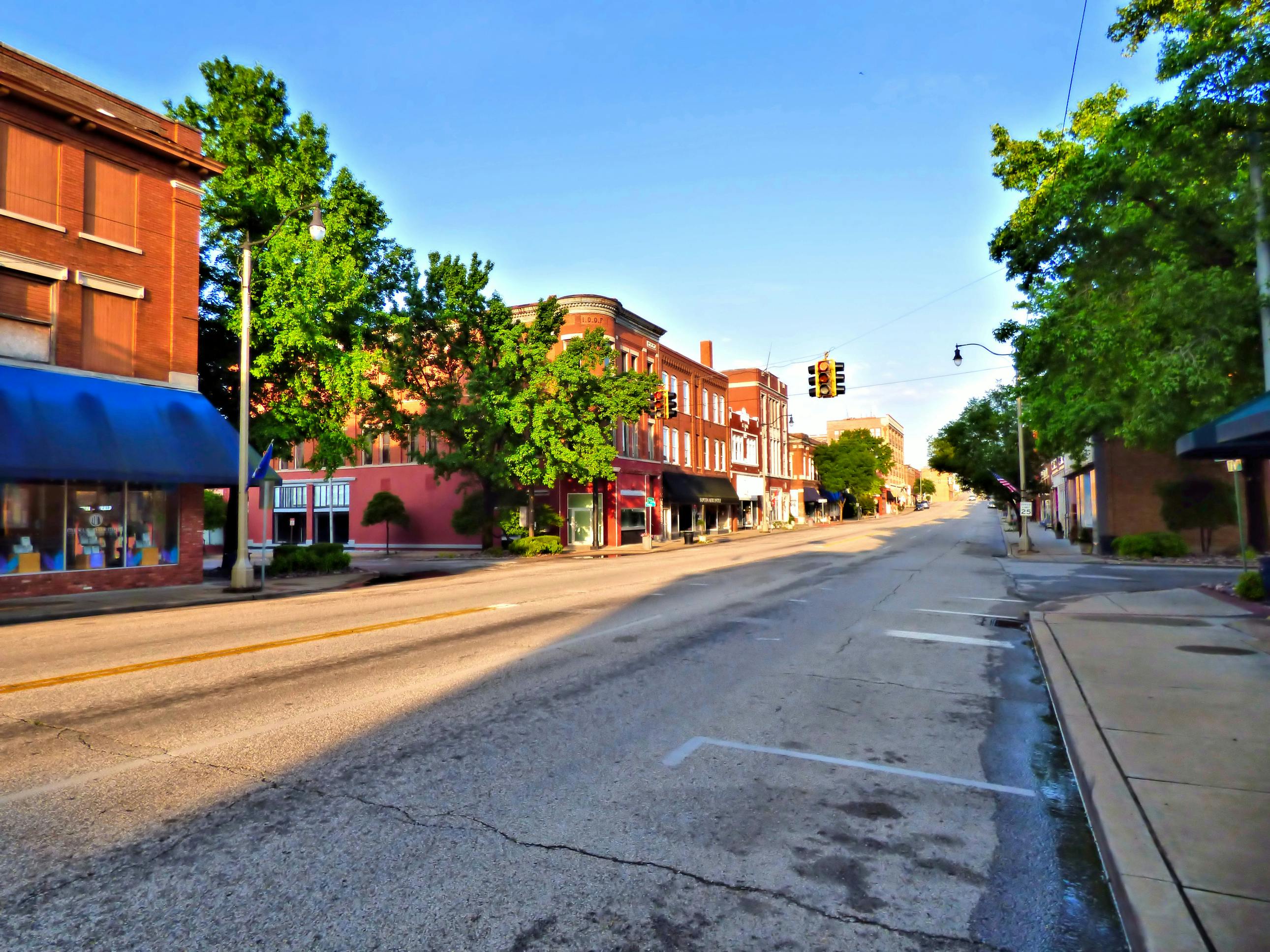 Route 66 running through downtown Sapulpa, Okla.