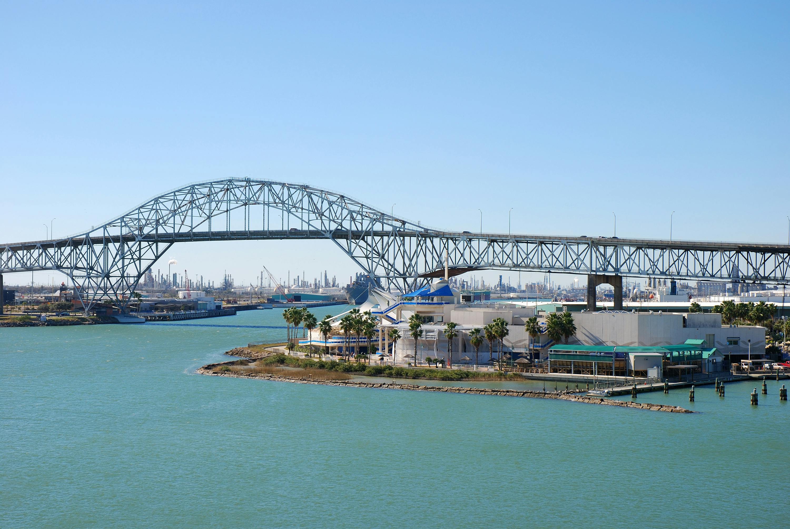 Harbor bridge in Corpus Christi, Texas