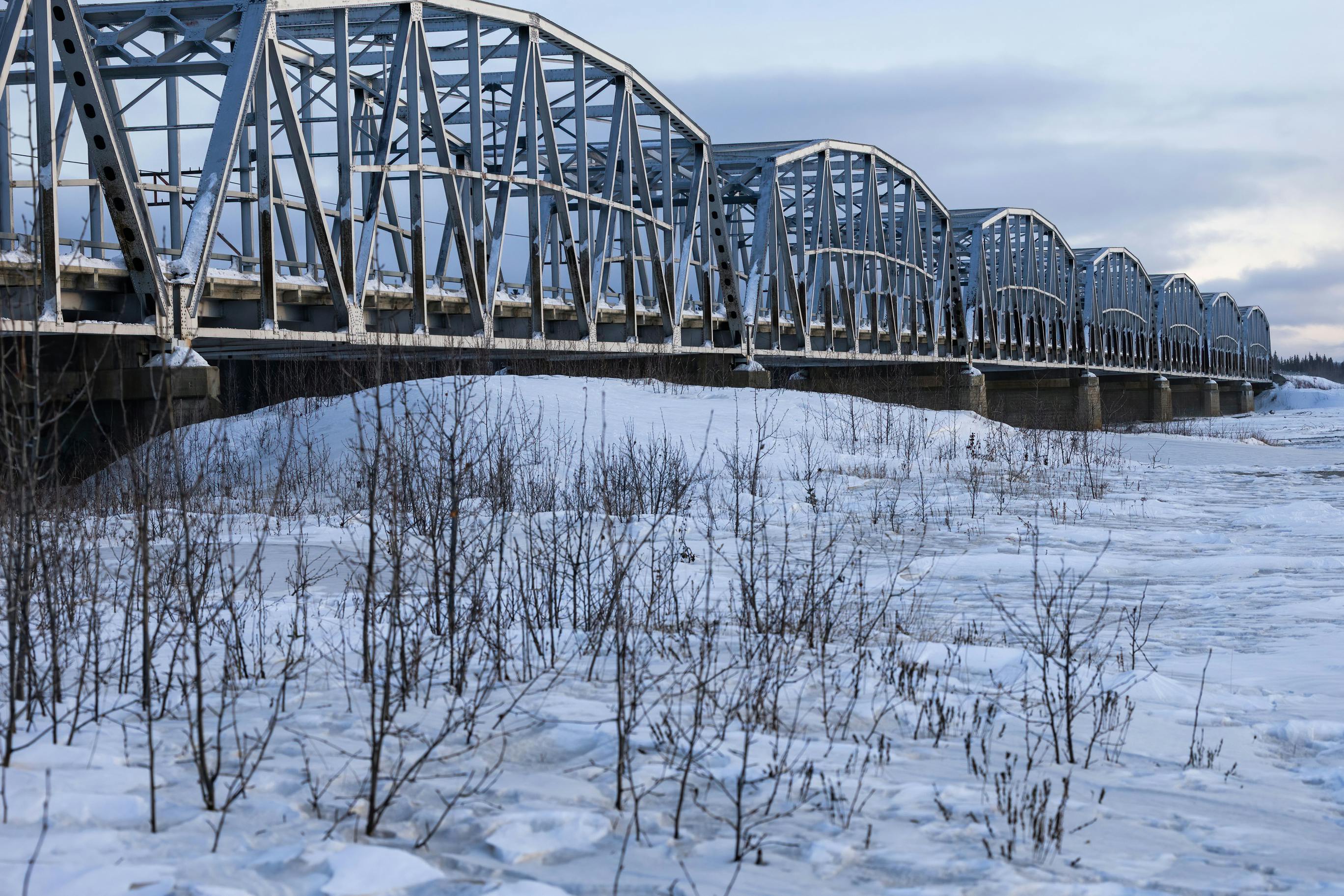 Gerstle Bridge in interior Alaska