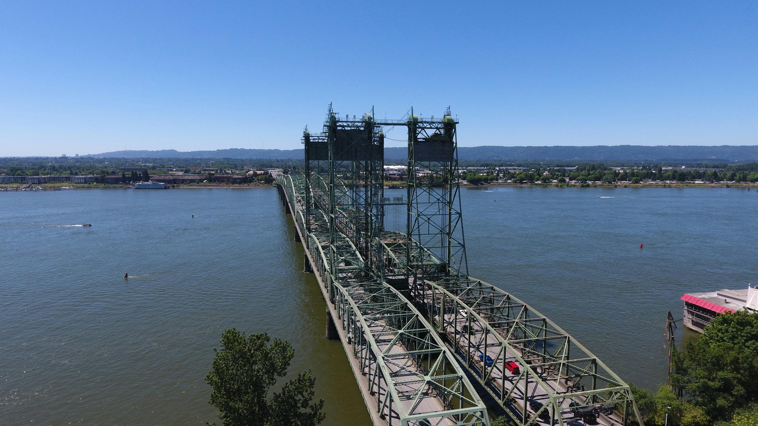 I-5 Bridge Between Portland Oregon and Vancouver Washington.