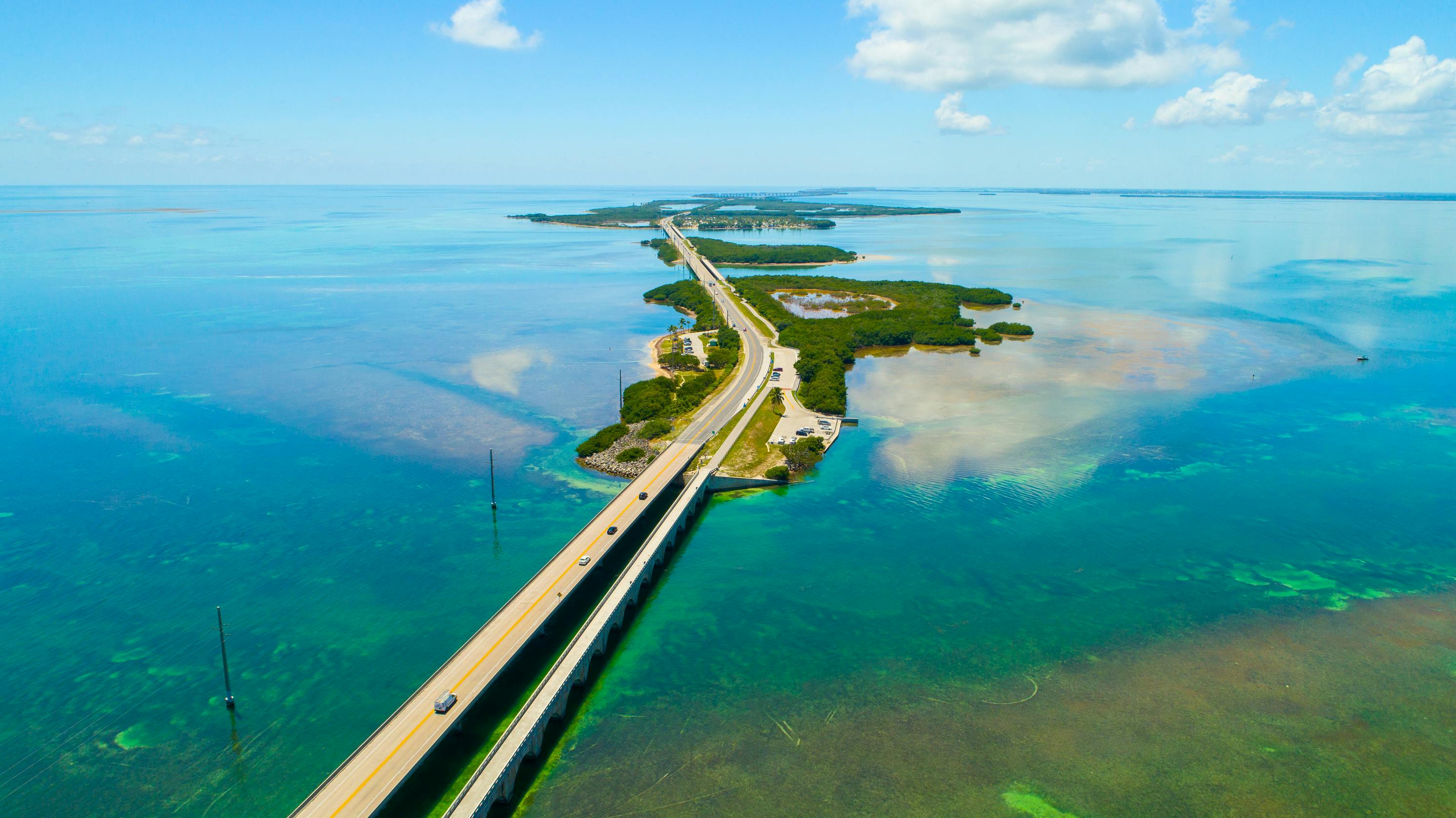 The Seven Mile Bridge in the Florida Keys.