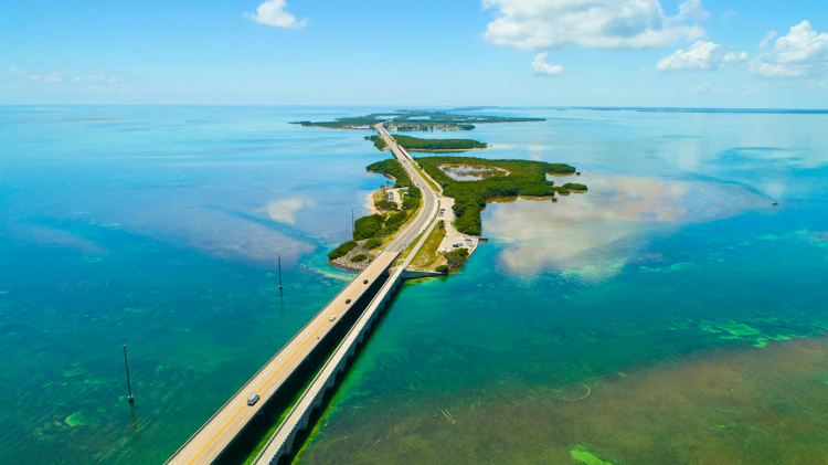 The Seven Mile Bridge in the Florida Keys.