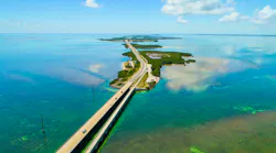 The Seven Mile Bridge in the Florida Keys.