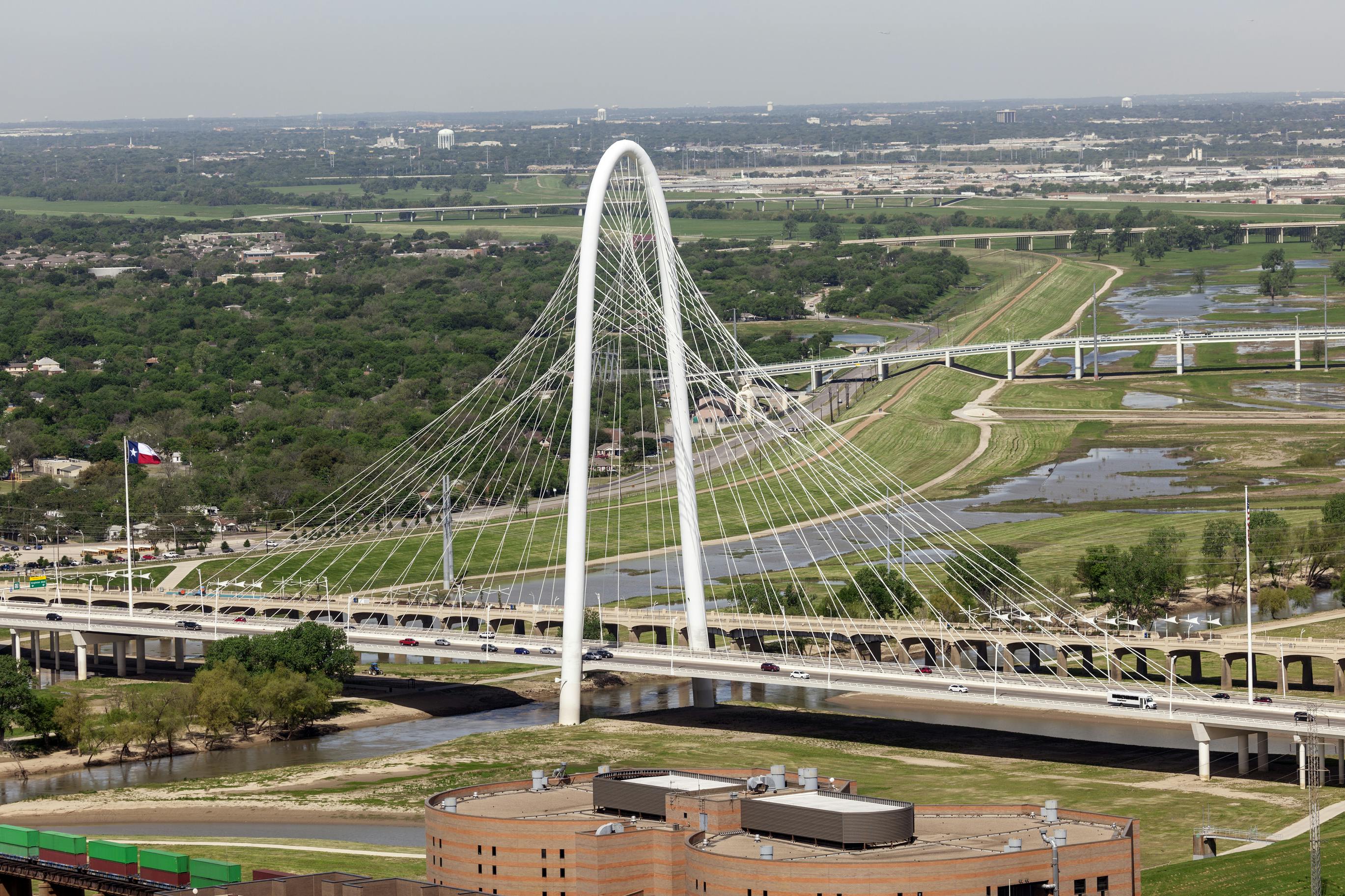The Margaret Hunt Bridge in Dallas, Texas