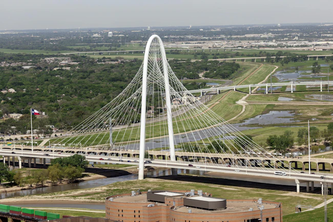 The Margaret Hunt Bridge in Dallas, Texas