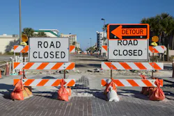 Road closed sign Road closed sign