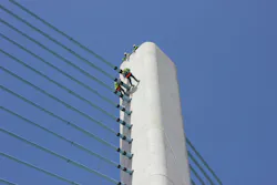 Workers inspect the Charles W. Cullen Bridge in Bethany Beach, Del. More than 600,000 bridges in the U.S. are inspected on a regular cycle, and many of them have components that are difficult to reach. Workers inspect the Charles W. Cullen Bridge in Bethany Beach, Del. More than 600,000 bridges in the U.S. are inspected on a regular cycle, and many of them have components that are difficult to reach.