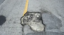 Stock photo of pothole