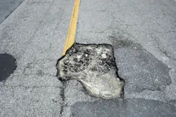 Stock photo of pothole