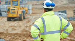Stock photo of construction worker on jobsite.