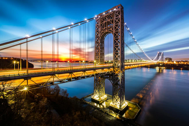 George Washington Bridge in Fort Lee, NJ