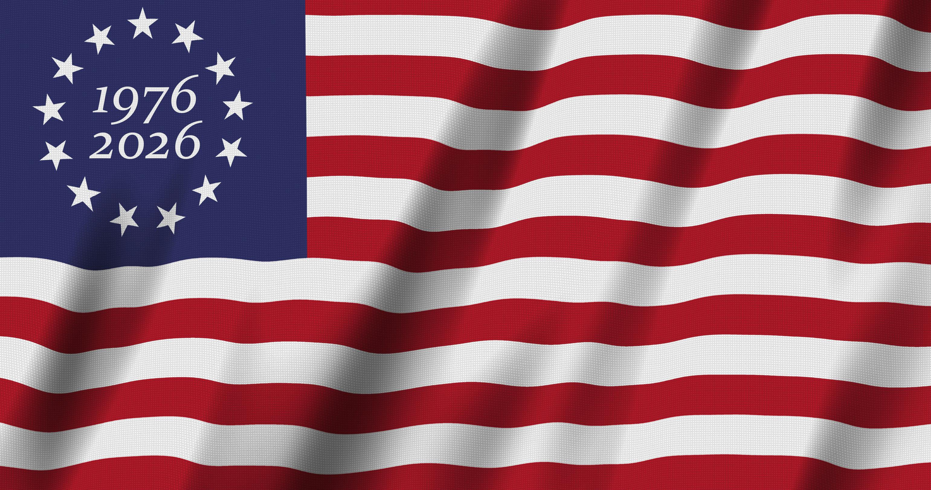 Stock photo of the American flag 250 anniversary