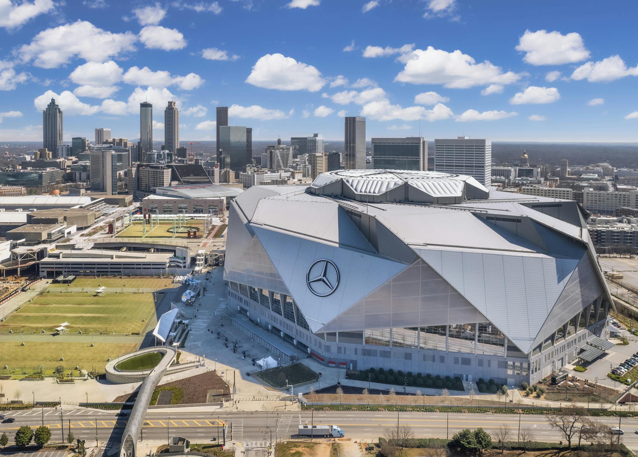 Mercedes Benz Stadium in Atlanta.