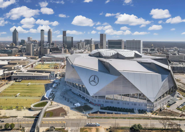 Mercedes Benz Stadium in Atlanta.