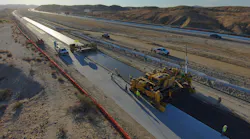 An aerial shot of California's rebuild of Interstate 10.