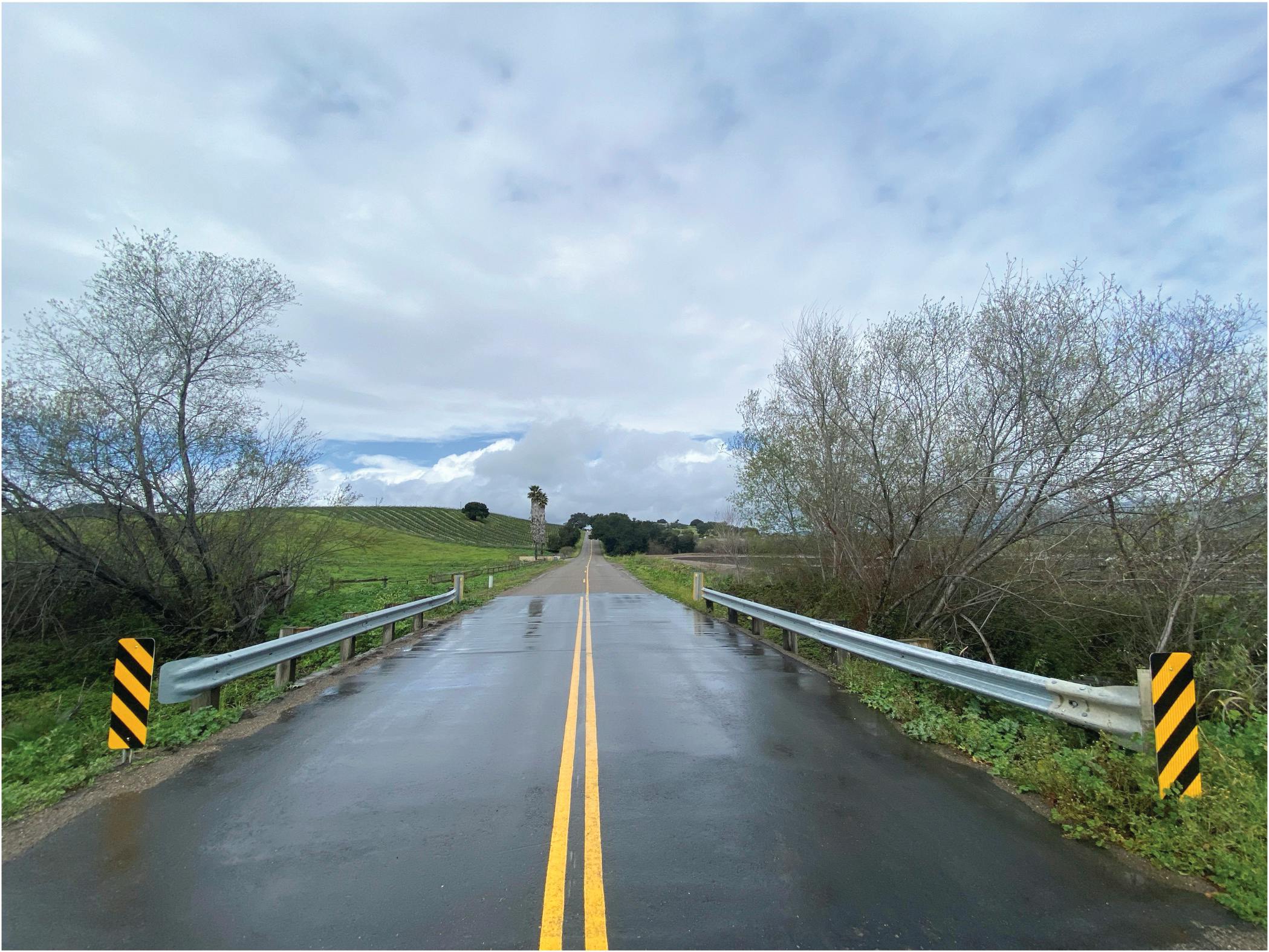 The completed Corbett Canyon Bridge in San Luis Obispo County, Calif.