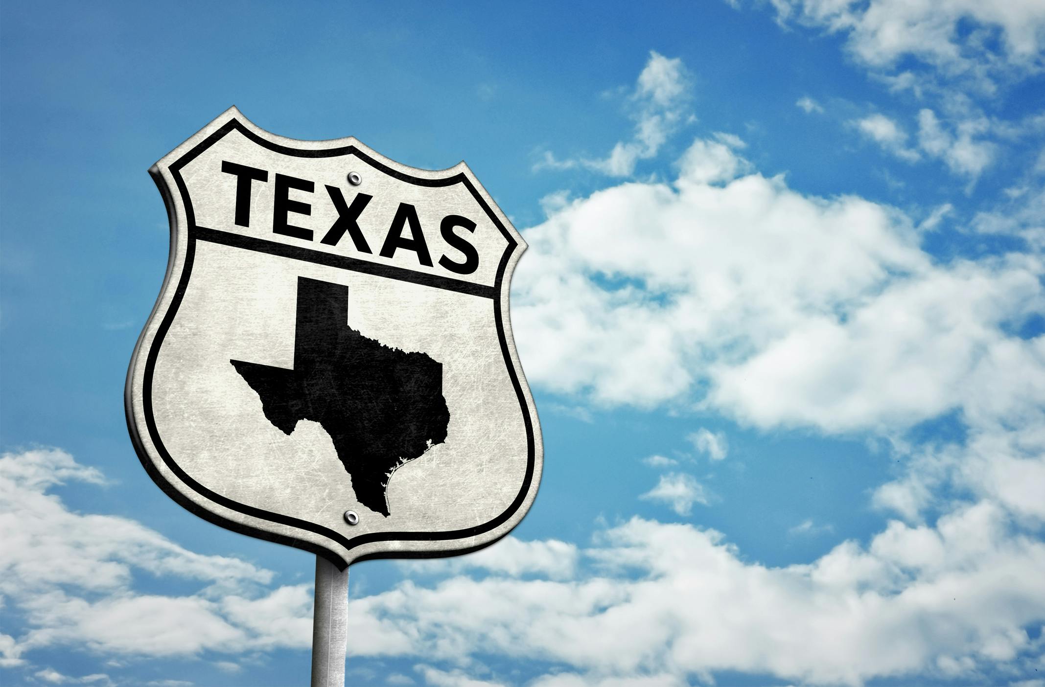 A highway sign in Texas.